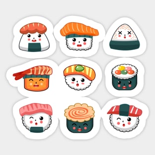 Sushi faces Sticker